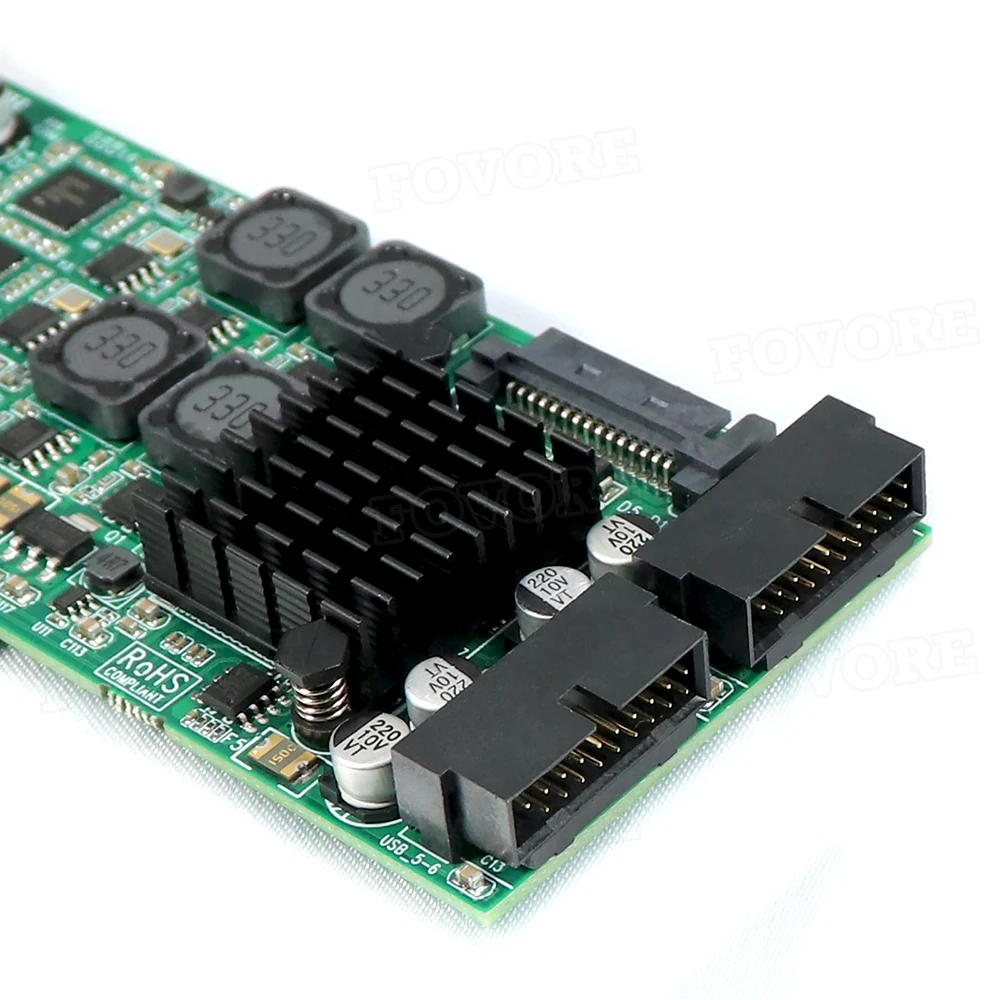 Плата расширения PCI Express PCI-E к USB 3 0 8 портов контроллер SATA независимый 4-канальный