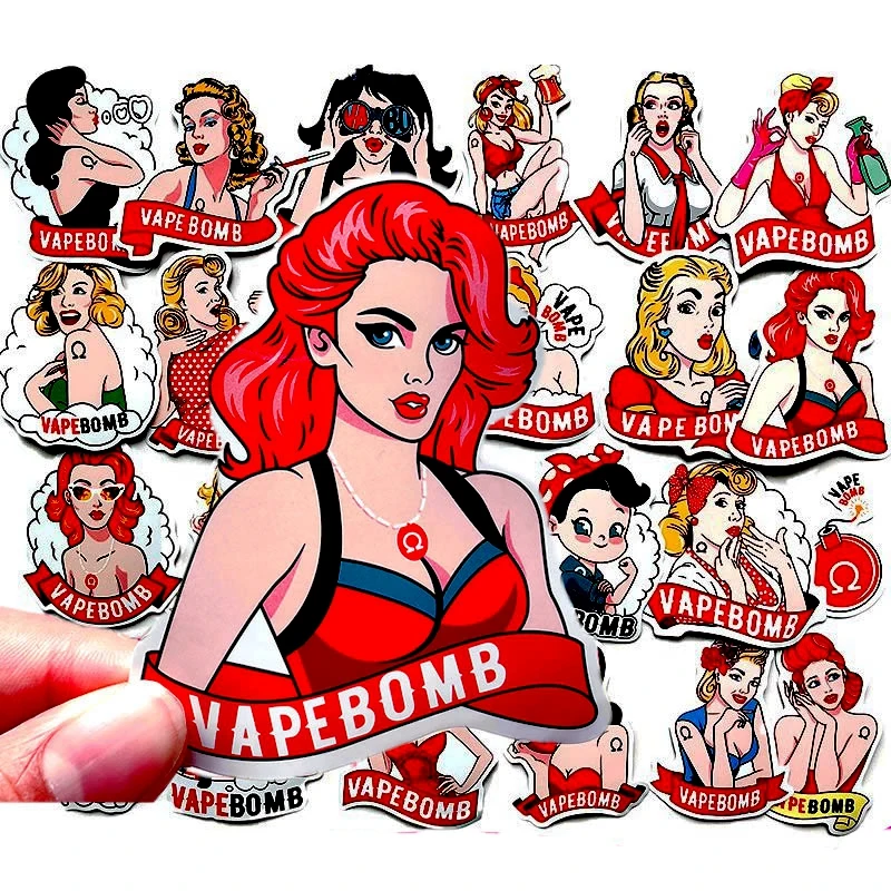 Сексуальная блондинка бомба Belle VAPEBOMB стикер s сноуборд гитара Чемодан для