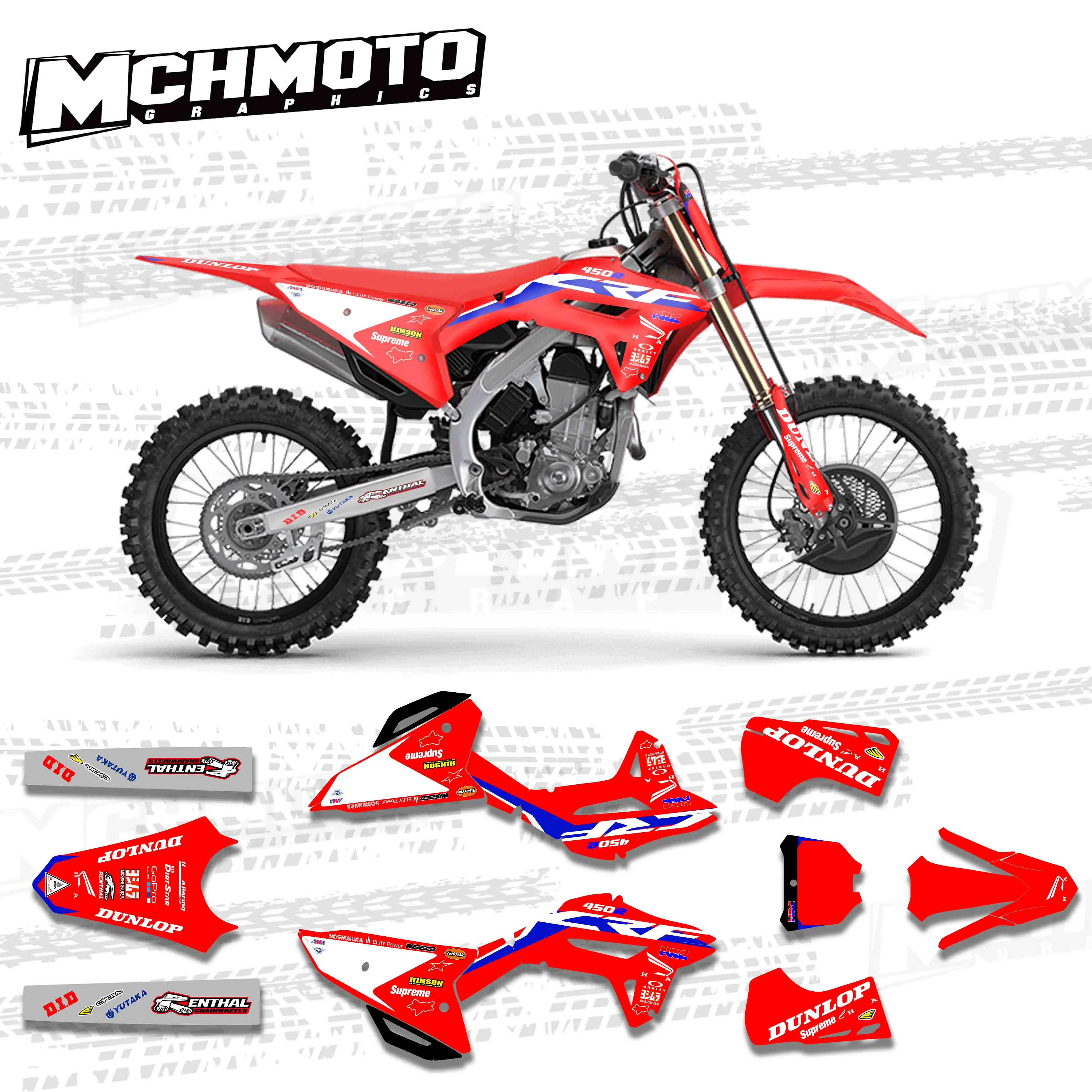 Графический комплект MCHMFG для Honda CRF 250 450 2021 2022 2023 графические переводки мотокросса