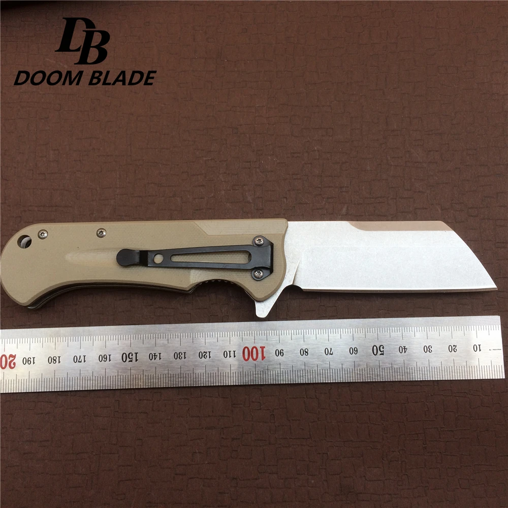 G10 Ручка для выживания на открытом воздухе утилита D2 лезвие шарикоподшипник флип