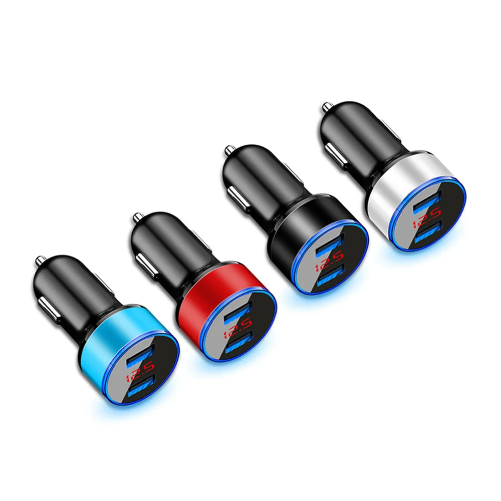 

USB Quick Charge Car Charger Voltage Display Splitter Cigarette Lighter Socket QC 3.0 Charger in Dual Car Accessories