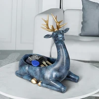 deer statue home storage box modern resin art home decor living room desk organizer storage jewelry box organizer