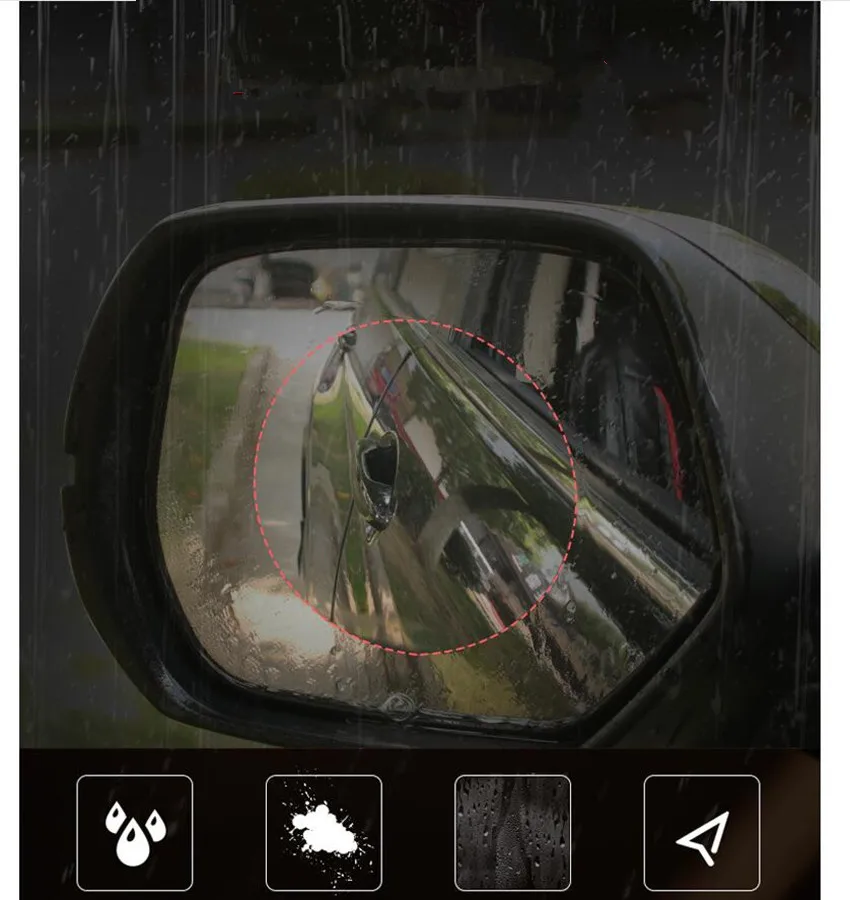 2 шт Автомобильная зеркальная защитная пленка заднего вида для Volkswagen Golf 4 5 6 Polo Passat