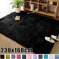 nordic lounge fluffy non slip mixed dyed carpet living room bedroom center carpet black gray pink blue large size hair rugs