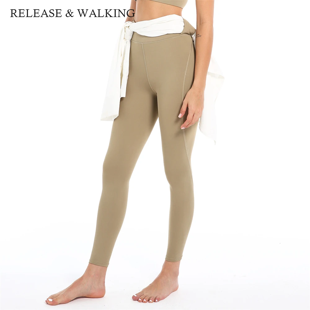 

R&W High Waist Reflective Night Running Women Tight Hanging Leggings Pants Hips Up Joggers Yoga Cropped Trousers Bottoms