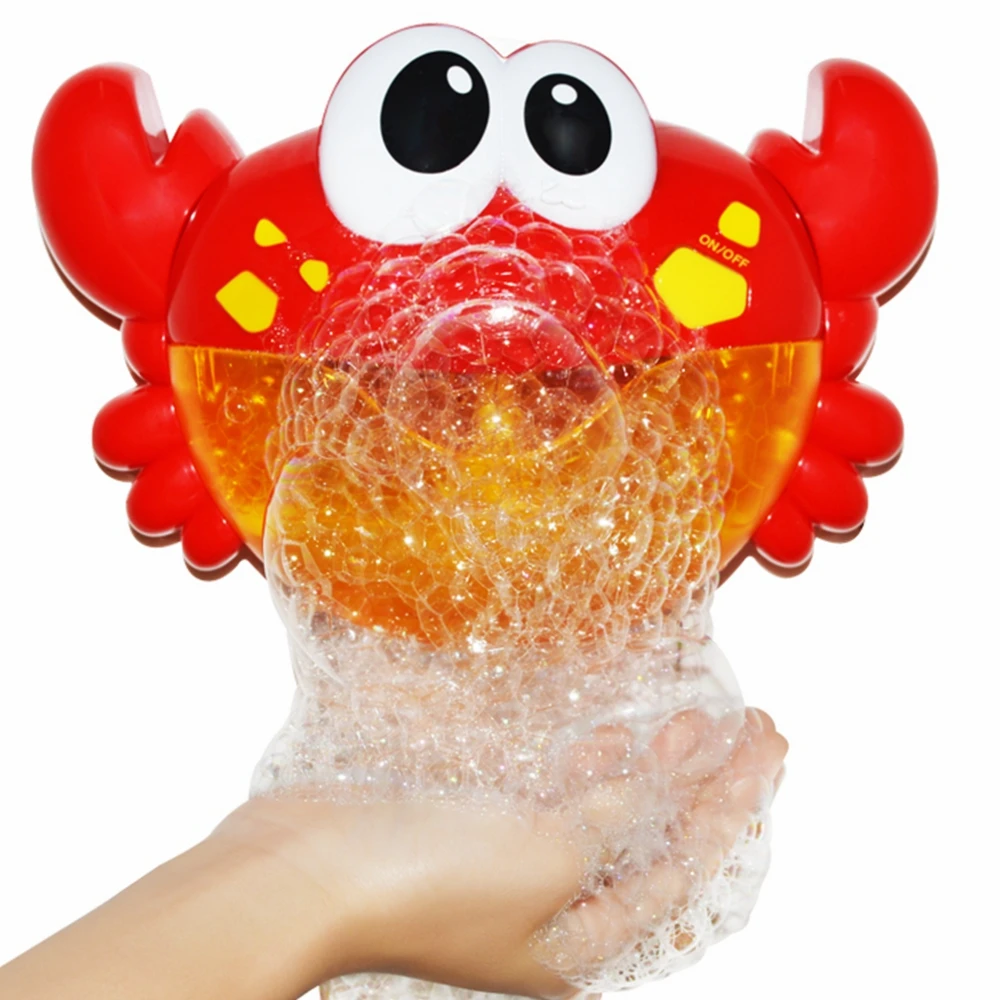 

Funny Bubble Crabs Baby Bath Toy Toddler Bath Bubble Maker Pool Swimming Bathtub Soap Machine Bathroom Toys for Children Kids