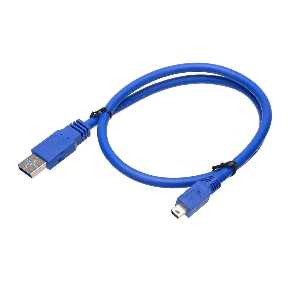10pin Mini USB 3.0 Cable SuperSpeed Blue - Type A-Male to B 10-Pin Male 1 Meter (3 Feet) Round | Электроника