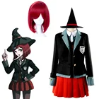 Аниме данганронпа, Волшебник юмено химико, косплей костюм, одежда для Хэллоуина, красная Волшебная Шляпа, школьная форма для девушек