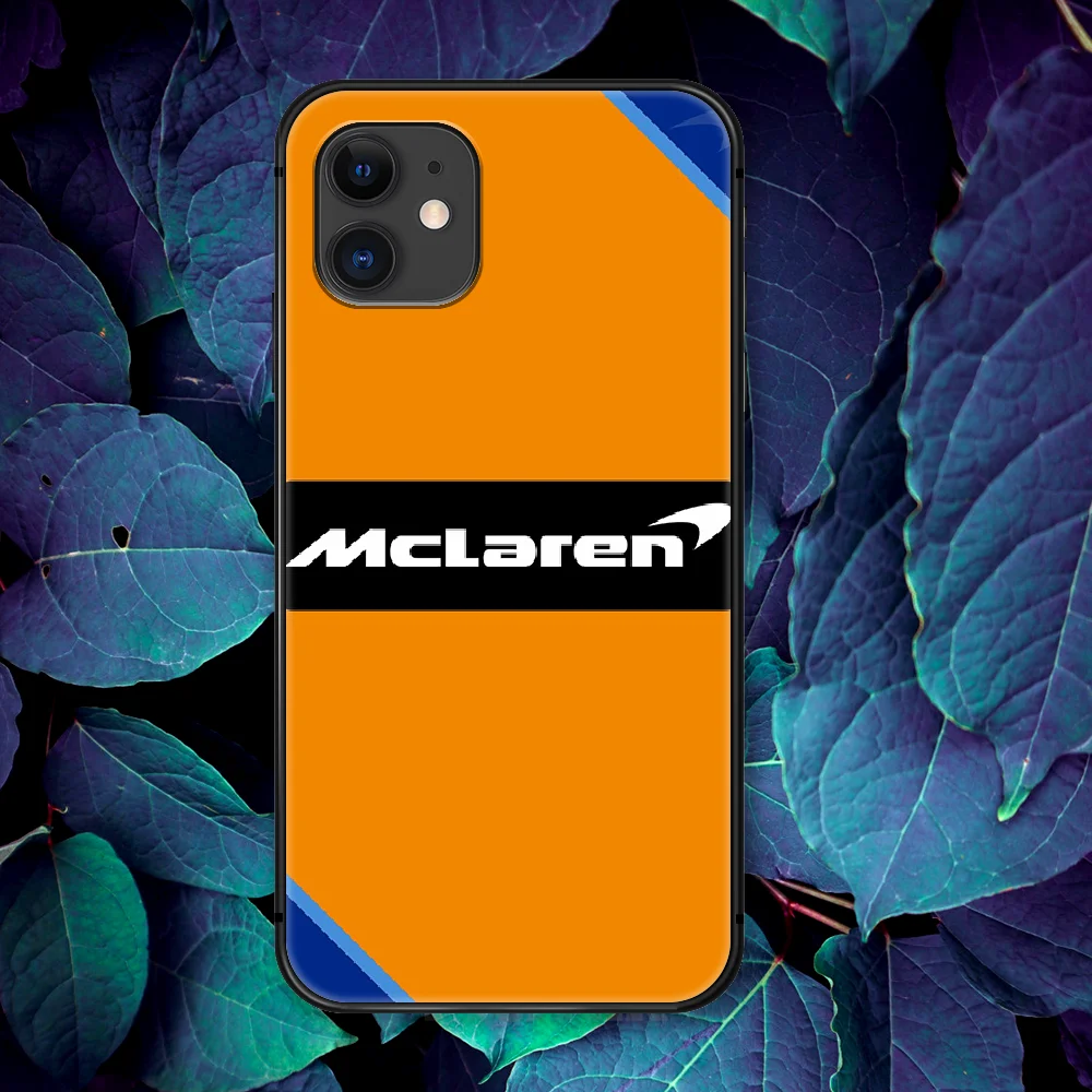 

McLaren Luxury Sport Car Phone Case For IPhone 4 4s 5 5S SE 5C 6 6S 7 8 Plus X XS XR 11 12 Mini Pro Max 2020 black Funda