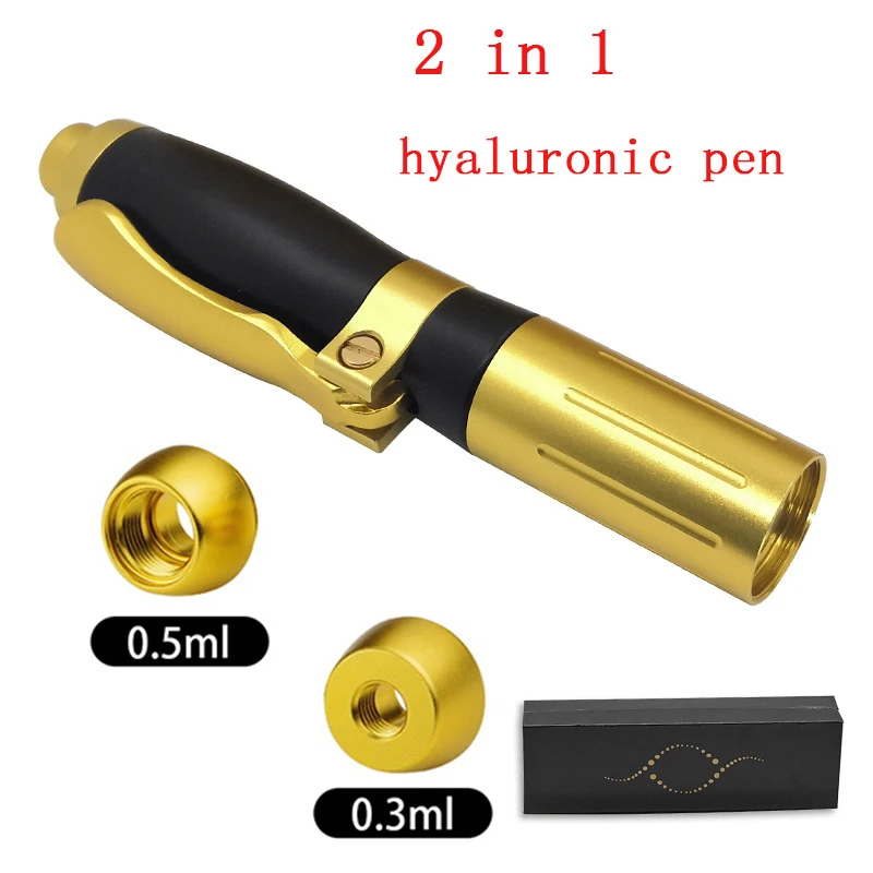 Hyaluron pen 2in1 Meso Injection Gun Hyaluron Pen 0.3ml&0.5ml Head Gold Hyaluronique Acid Pen Lip Filler Jnjector Noninvasive Nebulizer New - Номер модели: Hyaluron pen