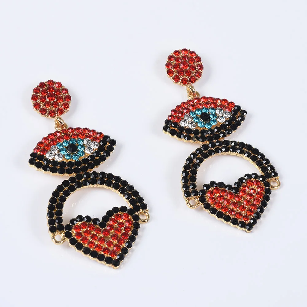 2025 новые модные серьги от сглаза со стразами и кристаллами женские роскошные