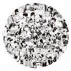 Наклейки черно-белые смешанные аниме атака на Титанов, 103050100 шт.