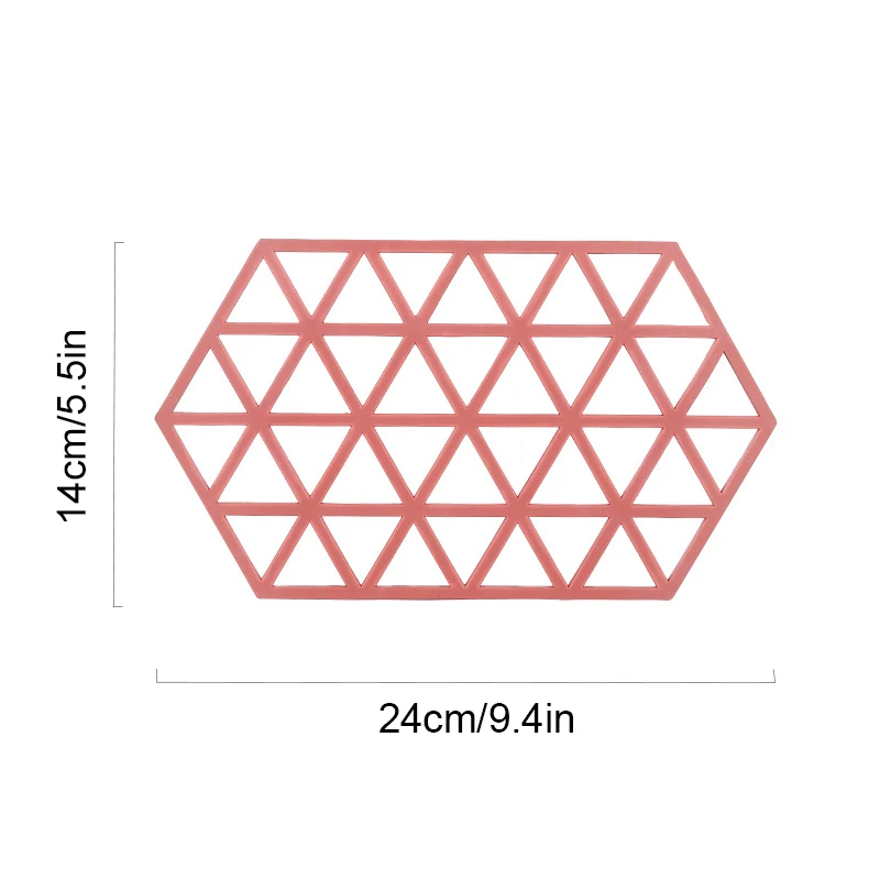 

1PCS Hollow Insulation Coaster Pads Table Bowl Mats Rubber Trivet Mat Non Slip Heat Insulating Geometric Shape Pot Holder Mat