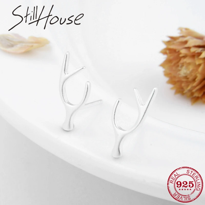 Серьга с рождественской тематикой moose antlers серьги-гвоздики для женщин подлинные