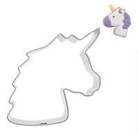 unicorn head cookie cutter cake chocolate fondant soap bread mould stainless steel baking cookie biscuit mould baking accessory