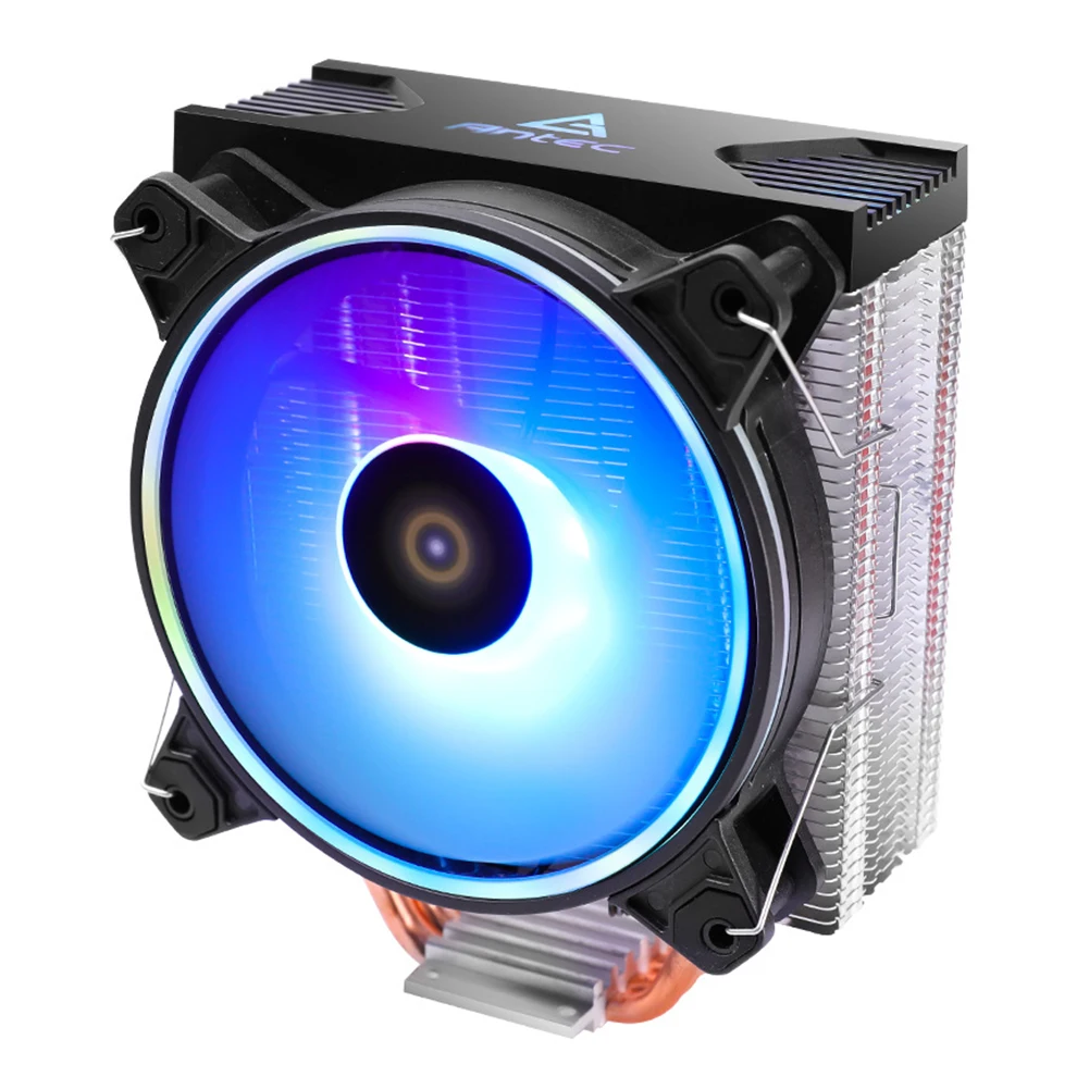 Antec A400 CPU Cooler 4 Heatpipes 120mm Fan Single-Tower RGB CPU Air Cooler for LGA 1151 1150 1155 1156 AM4 AM3+ AM2 FM2+ FM2 FM