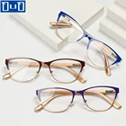 Модные классические металлические очки для чтения для женщин и мужчин, очки кошачий глаз для дальнозоркости, оптические очки против усталости, диоптрии + 1,0  3,5