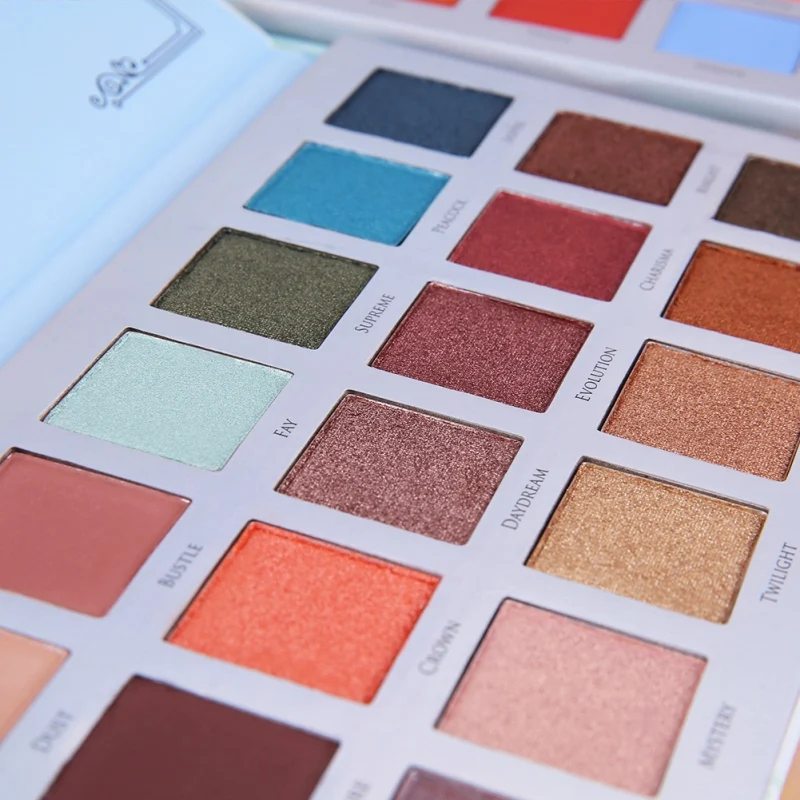 Палитра для век Fresh 21 цвет холодные и теплые двухцветные водостойкие тени