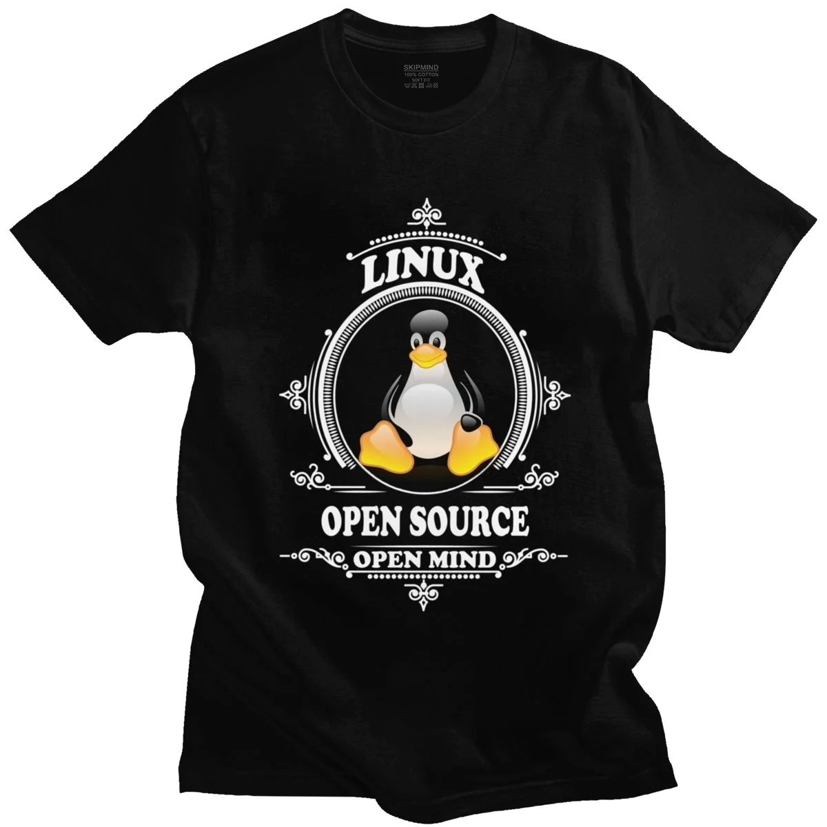 

Забавная рубашка Linux, футболка с открытым исходным кодом, мужские футболки с коротким рукавом, программатор пингвина, Ccoder, футболки, 100% хлопо...