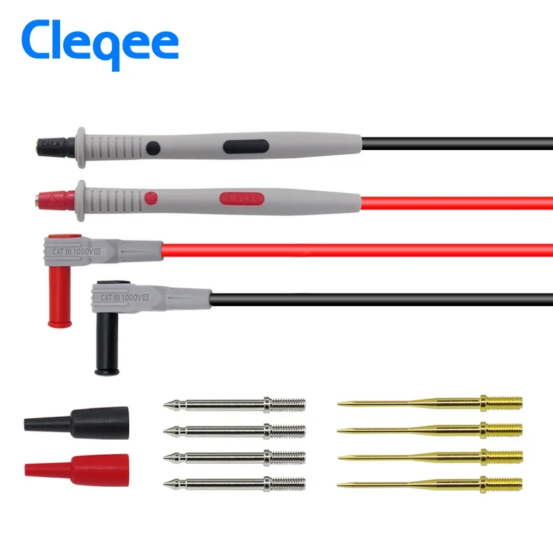 Cleqee P1503 Φ со сменными иглами проверка детской 1000 в 10 А для цифрового мультиметра
