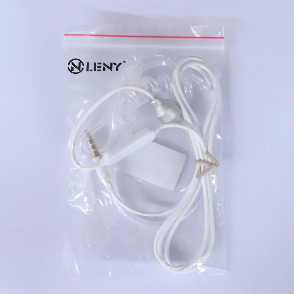 single stereo secret service air tube 3 5mm anti radiation mobile phone headsets headphone earphone with air pipe ky 011 free global shipping