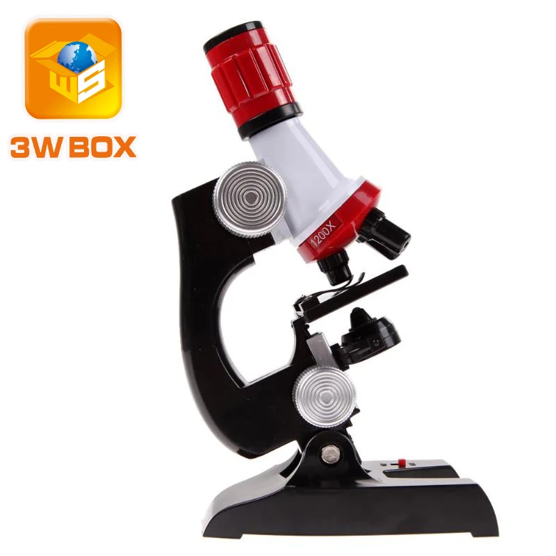 

Kids Microscope Kit Science Lab LED 100-1200X Biological Microscope Home School Educational Toys children Optical Instruments