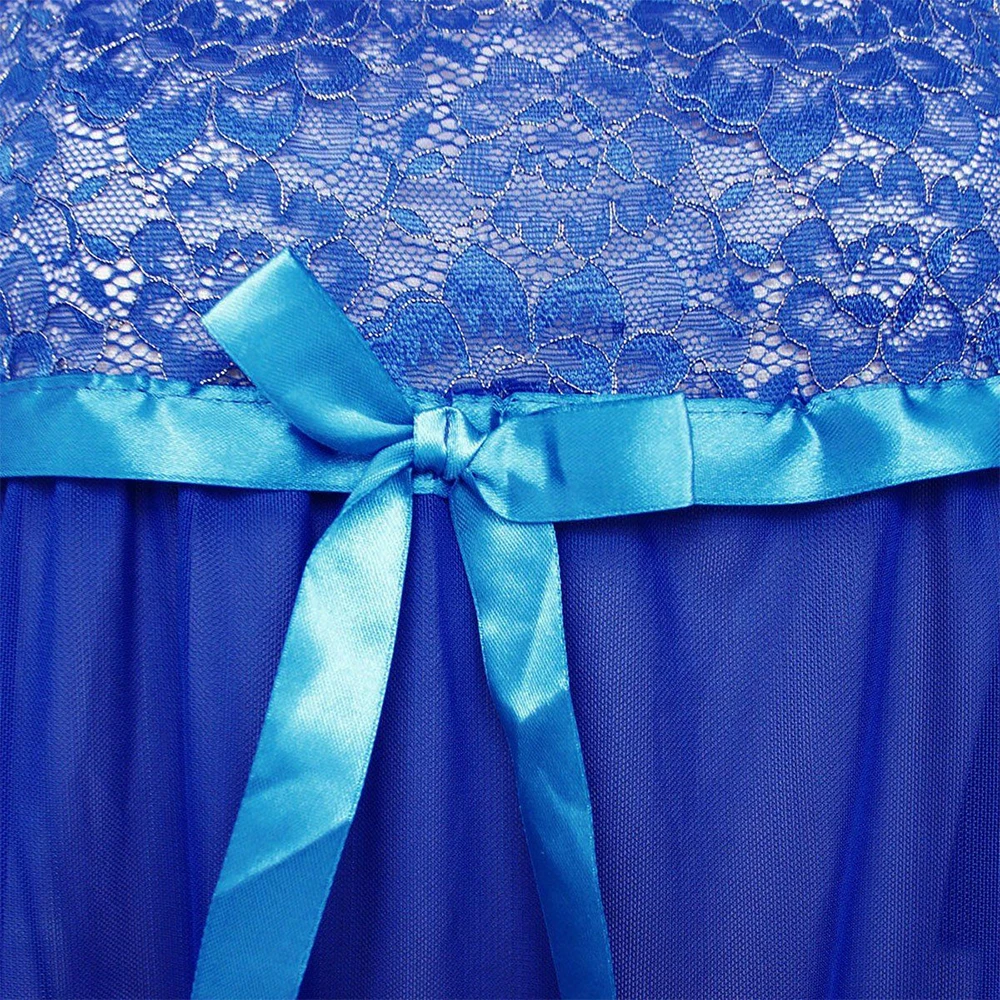 Женское Голубое Прозрачное сексуальное ночное белье женское кружевное нижнее с