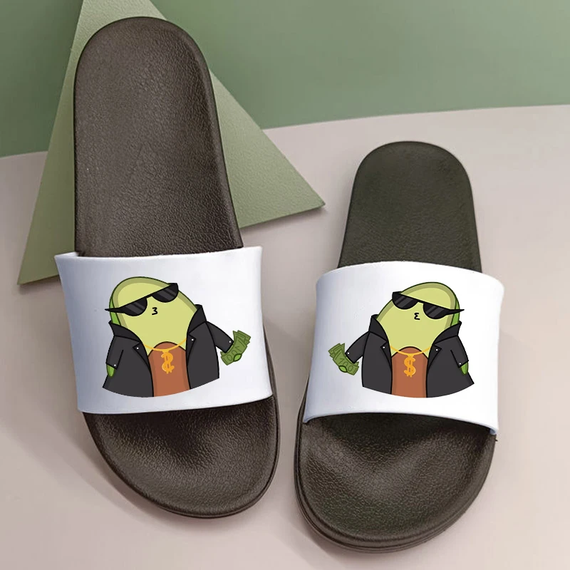 Женские шлепанцы с авокадо пляжные домашние тапочки лето 2022 | Обувь