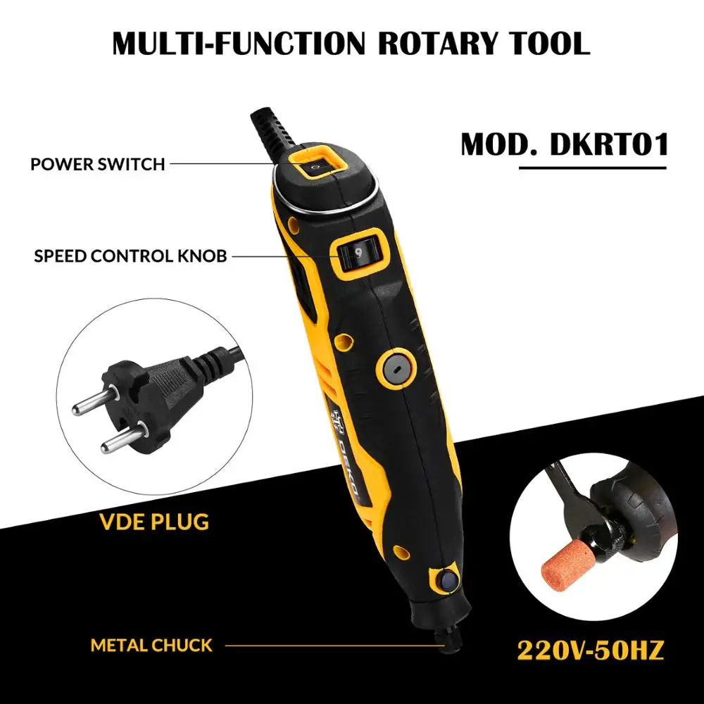 Мини-шлифовальный станок DEKO DKRT01 220 В с регулируемой скоростью электрическая
