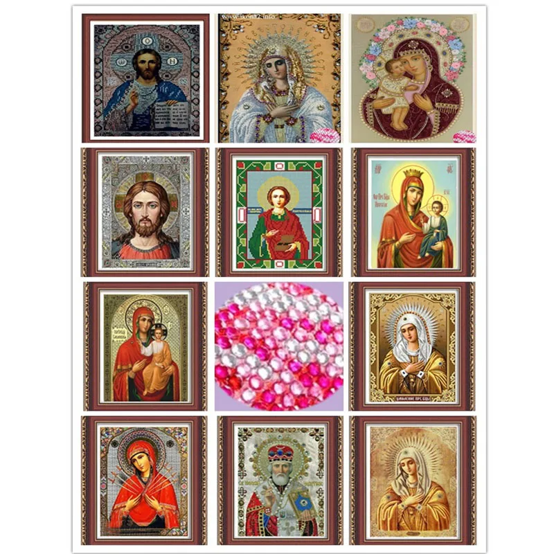 2018 Полная площадь Алмазная вышивка религиозная Мэри Иисуса иконы Сделай Сам 5D