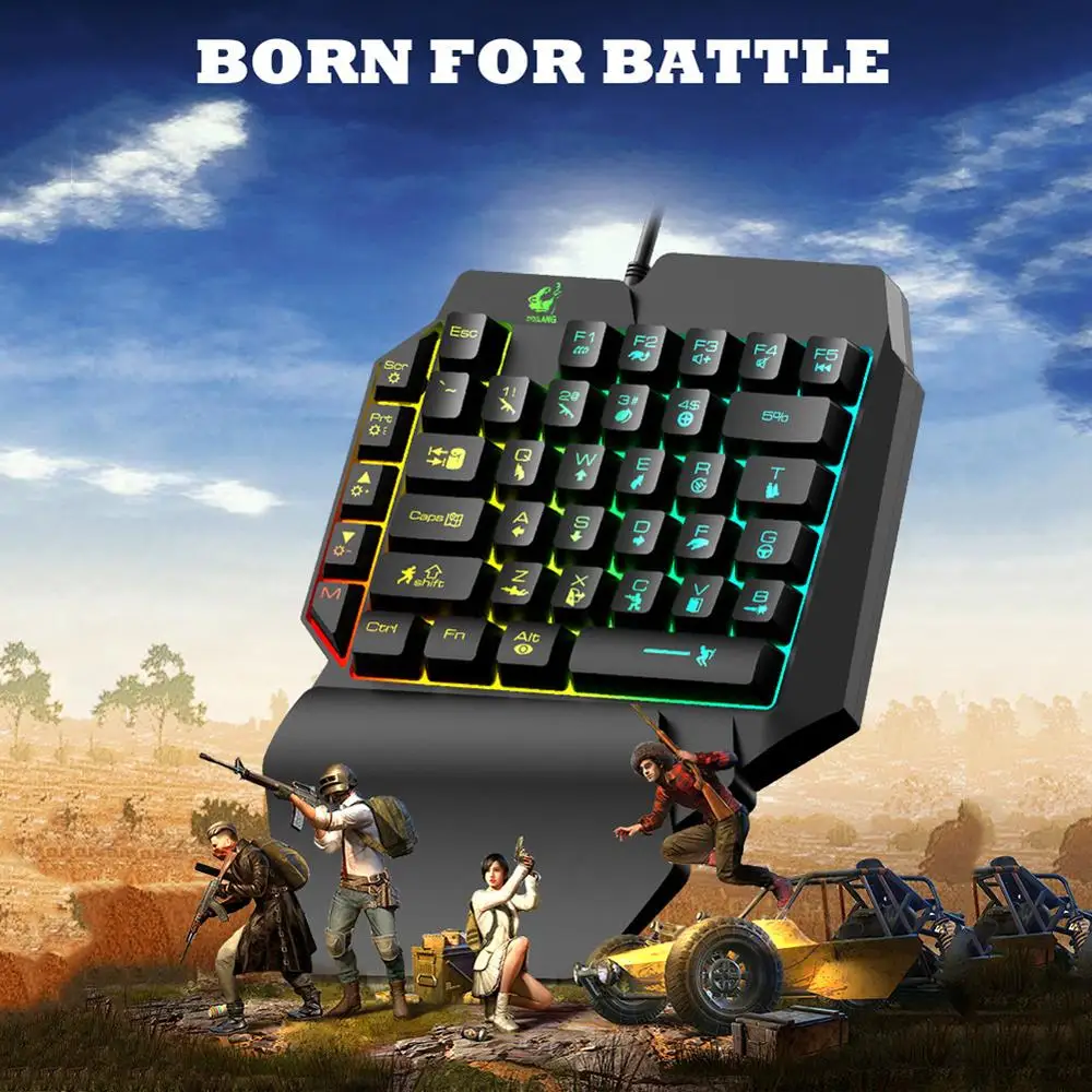 

Smartphones Game Controller Set Nightlight USB Keyboard and Mouse Set for FPS Games on PC, Smartphones