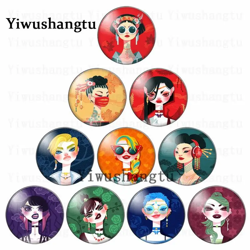 

Девушка унесена дикая прелестная личность Swagger одета 12 мм/20 мм/25 мм/30 мм фото стекло кабошон демонстрация плоская задняя часть