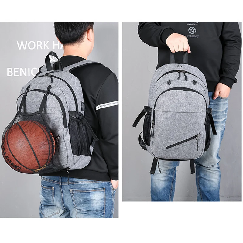 

WILIAMGANU Men Backpack Waterproof Male USB Charging School Bag For Student Rucksack Designer Backpacks Mochila Escolar Travel