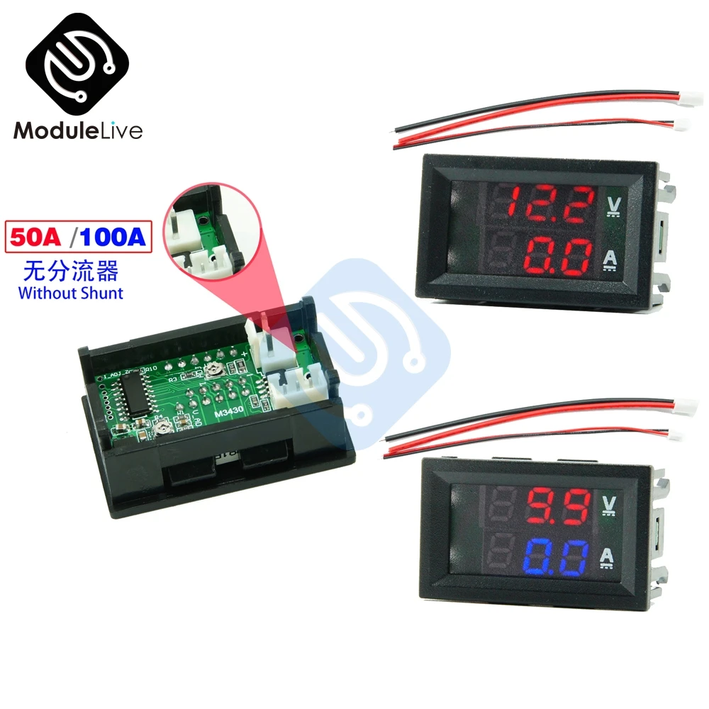 Измеритель напряжения вольтметр-амперметр 3-значный с двойным жк-дисплеем 110