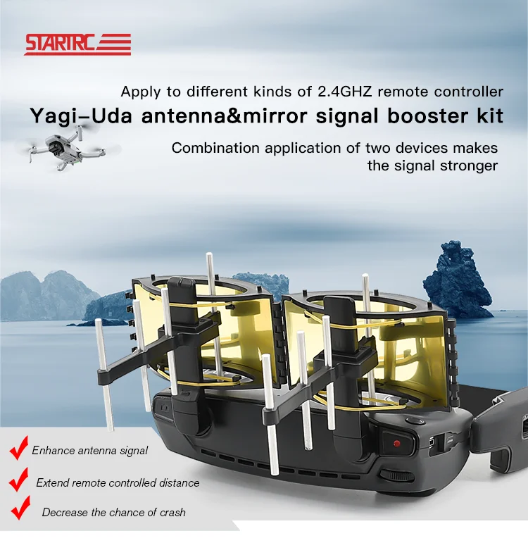 

Remote control Signal Extender Amplifier Antenna Range Booster for DJI MAVIC Mini / 2 PRO Zoom/Pro/AIR/Spark Drone Accessories