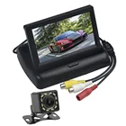 Автомобильный цветной ЖК-монитор TFT 4,3 дюйма, камера заднего вида для автомобиля с поддержкой NTSCPAL, видео система, ЖК-монитор