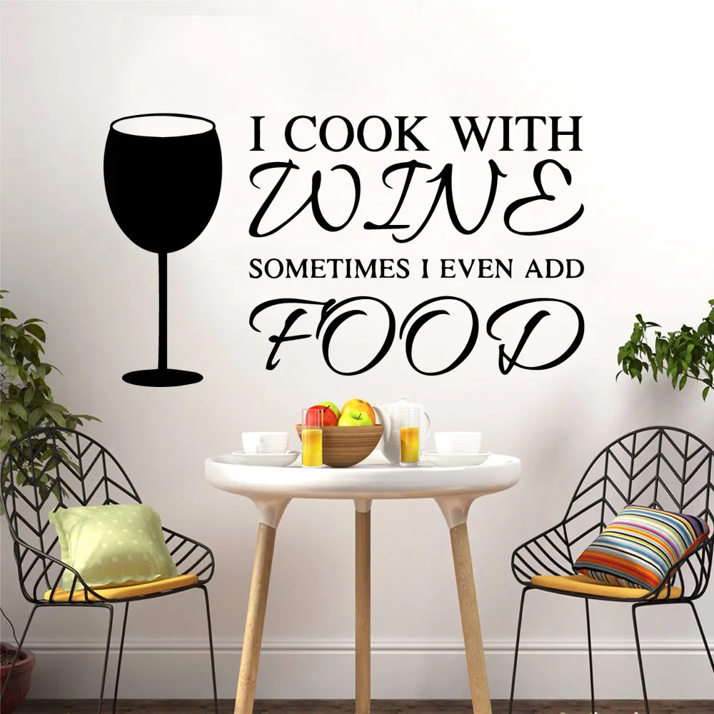 3D стикер для еды вина водонепроницаемые виниловые обои домашний декор Съемный