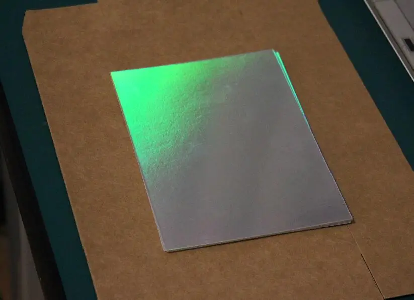 Размеры A5 на одной стороне голографическая Радуга зеркало глянцевая 250gsm плотный