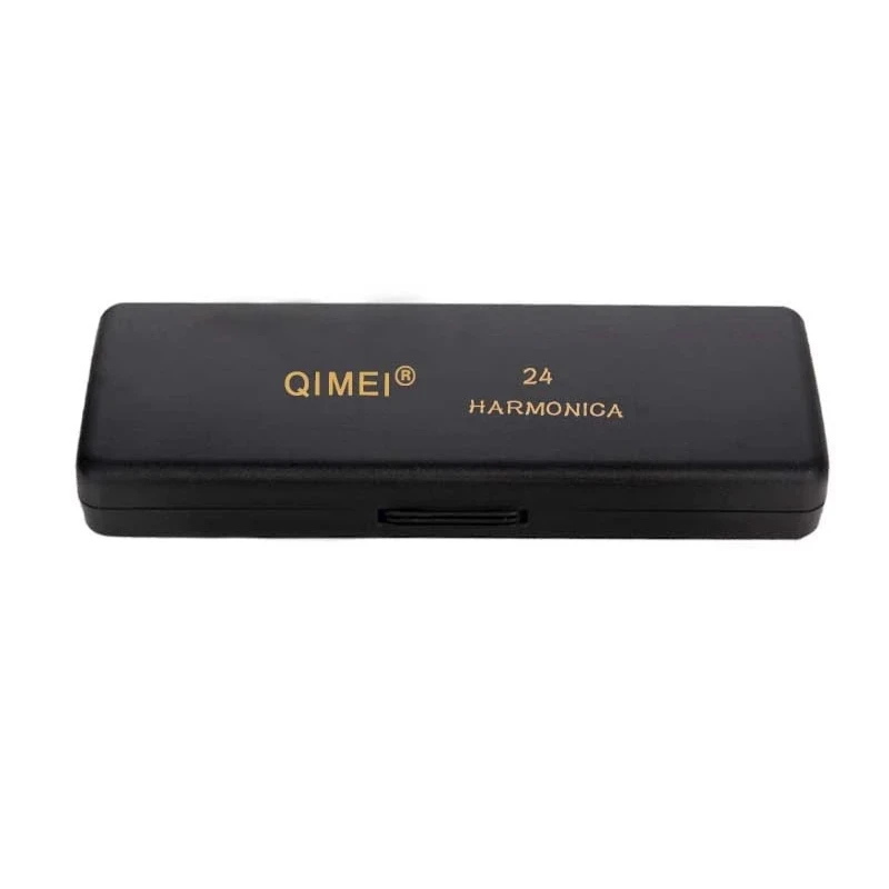 

QIMEI Polyphony Harmonica 24 Hole Key of C Professional Playing Competition Tremolo Harmonicas