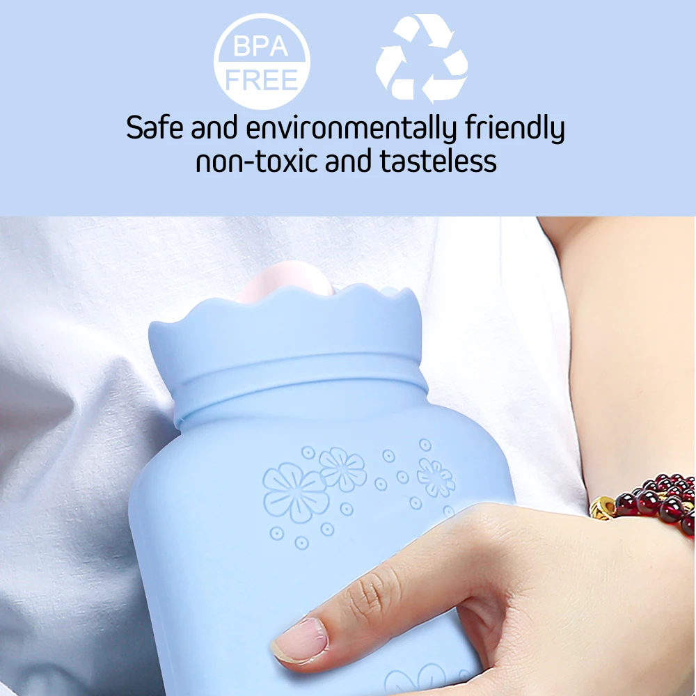 Горячий портативный мешок воды микроволновая печь Подогрев силиконовый бутылка