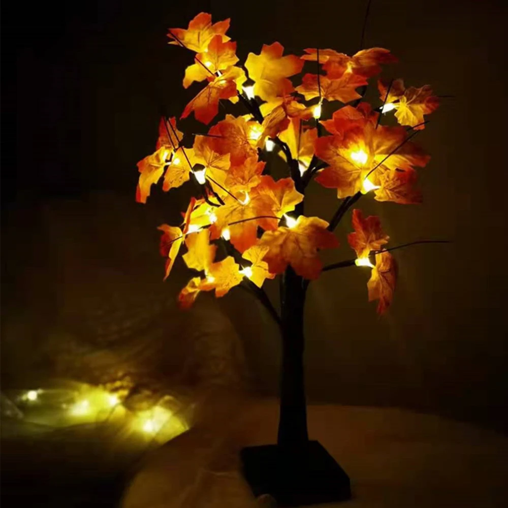 

Halloween Birch Lights Ornaments Tree Hanging Ornaments Tree Halloween Party Supplies Festival Holiday Christmas Table Decor