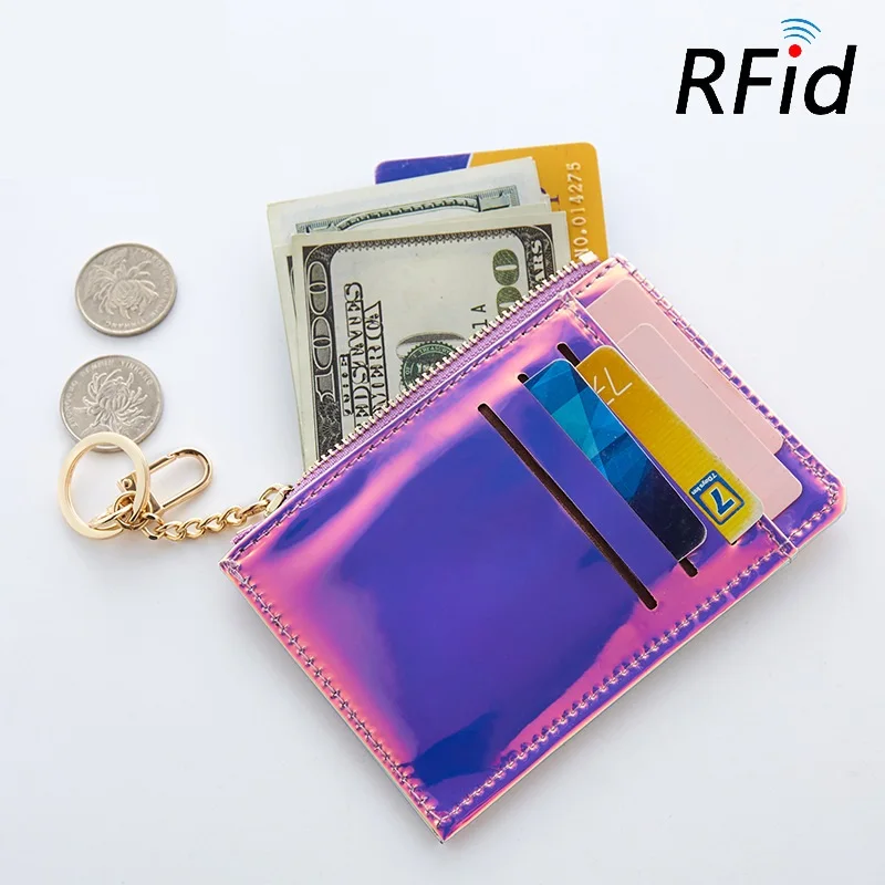 RFID лазерный цветной кошелек милый студенческий кулон с кисточкой трендовый