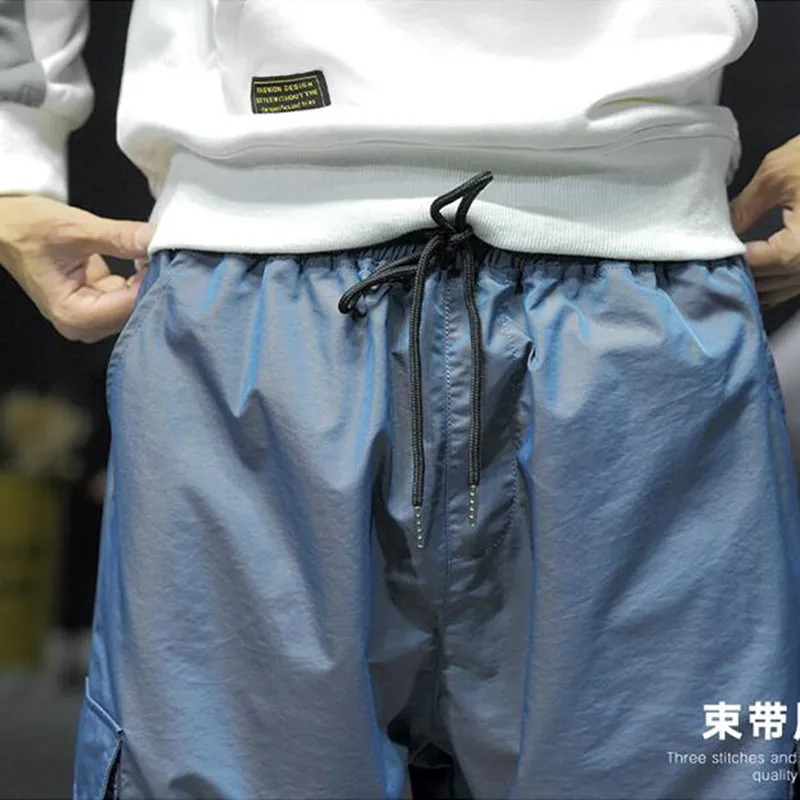 

2021 New Spring Fashion Streetwear Mens Joggers Baggy Sweatpants Ankle-Length Hip Hop Casual Harem Pants Hip-hop style Trousers