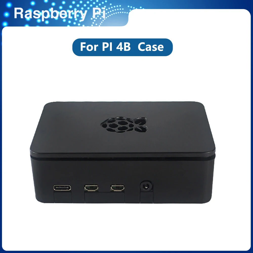 

Комплект корпусов для Raspberry Pi 4, черный пластиковый чехол для Raspberry Pi 4 Model B Pi 4B ABS Чехол