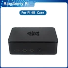 Комплект корпусов для Raspberry Pi 4, черный пластиковый чехол для Raspberry Pi 4 Model B Pi 4B ABS Чехол