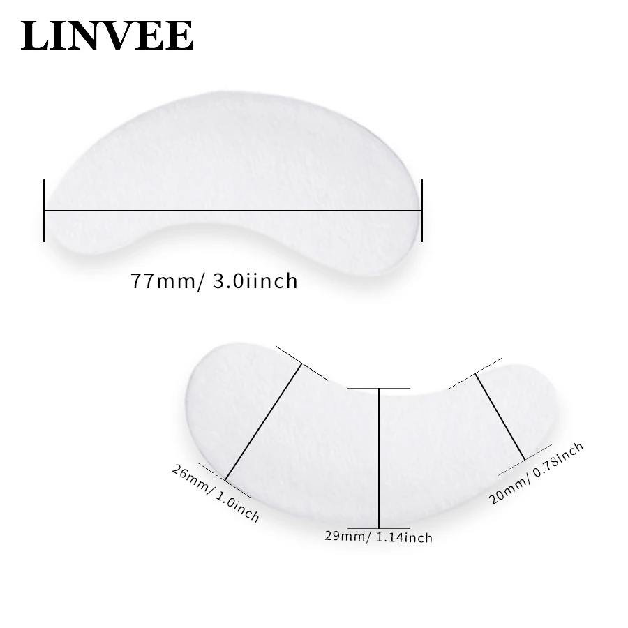 Накладки под глаза 100 пар для наращивания ресниц Накладные ресницы гидрогелевые