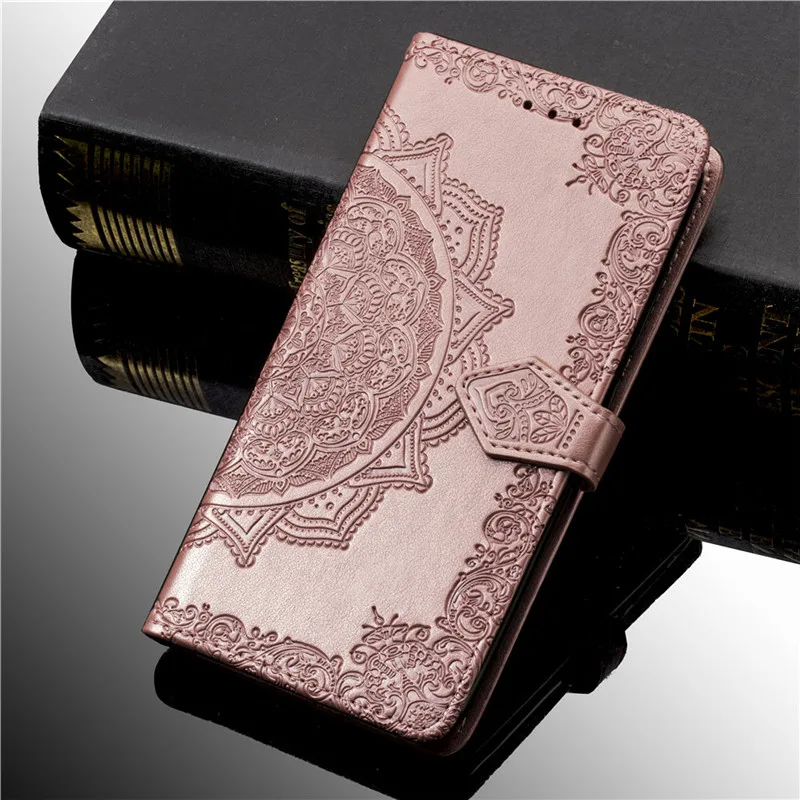 Pink Кожаный чехол с мандалой для Xiao mi Red mi 7A 6 6A 5 Plus 4A Note 5A 4 4X5 6 7 Pro 3S Go mi 9 SE 9T A1 A2 8 Lite Red mi 7A откидная крышка - Цвет: Pink