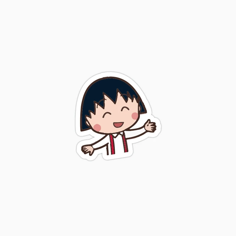 

40pcs/Pack Lovely Cartoon Maruko Die Cutting Scrapbooking PVC Stickers Set DIY Diary Mobile Luggage Adhesive Craft Decoration