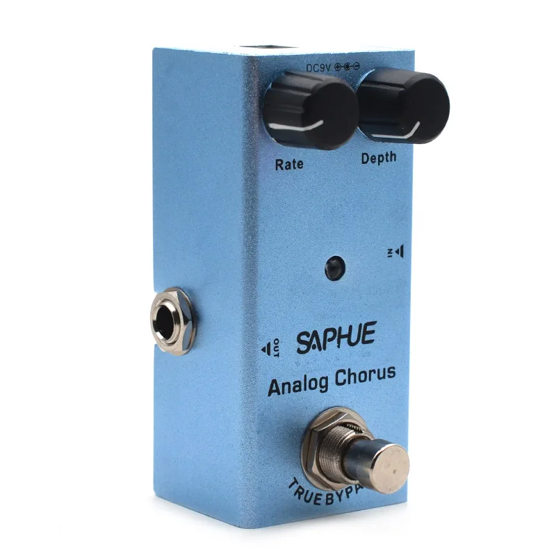 saphue elektrische gitarre analog chorus pedal ratetiefe knob wirkung pedal mini einzigen typ dc 9v true bypass free global shipping