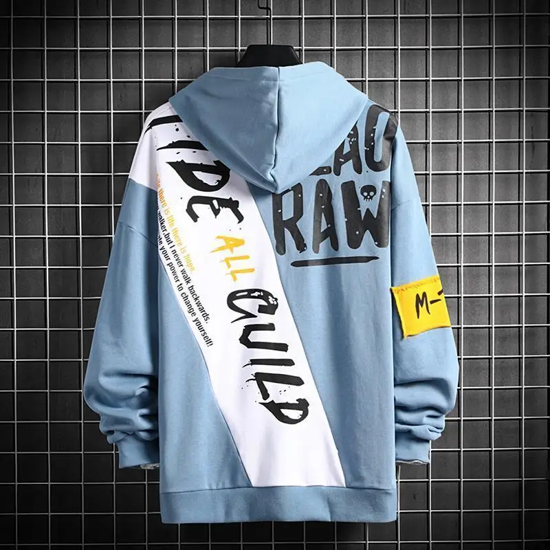 Мужские топы в стиле хип-хоп уличная одежда крутая Черная Толстовка рок мужской